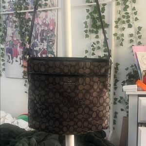 Coach Black and Gray Signature Tote